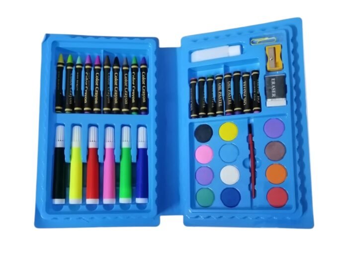 42 Pieces Artist Drawing Painting Kit Include Crayons Marker Pastels Painting Colors with Brush Eraser Sharpener - Image 1
