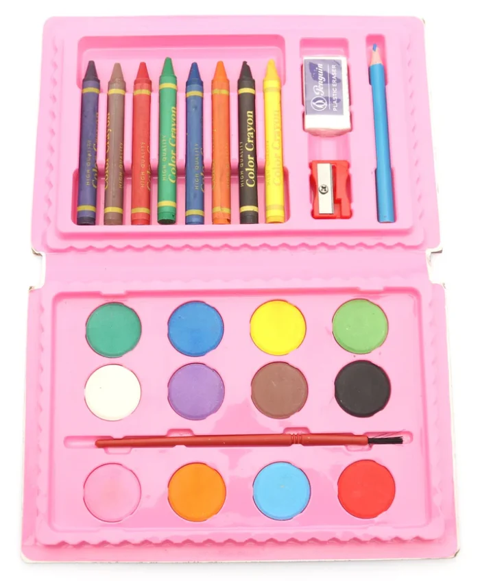 24 Pieces Artist Drawing Painting Kit Include Crayons Pastels Painting Colors with Brush Eraser Sharpener (Copy) - Image 1