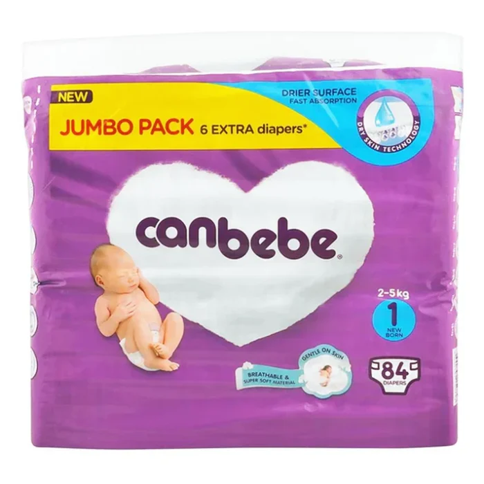 Canbebe Diapers Size 1 (Newborn), 84 Pcs - Image 1