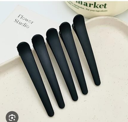 Mat Jet Black Metal Clips (Pack of 5)