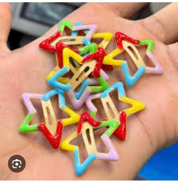Cute Small Multi Shade Star Pins (Single piece) - Image 1