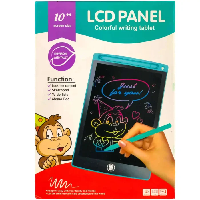 LCD Writing And Drawing Digital Tablet 10 inch size For Kids And Adults - Learning Doodle Board Activity Game Toy - Image 1