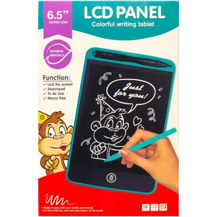 LCD Writing And Drawing Digital Tablet 6.5 inch size For Kids And Adults - Learning Doodle Board Activity Game Toy - Image 1