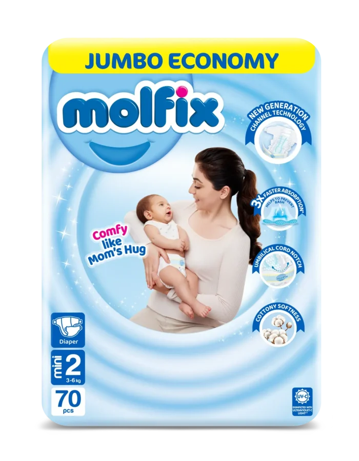 Molfix Diapers Size 2 Jumbo Pack 70 Pcs - Image 1