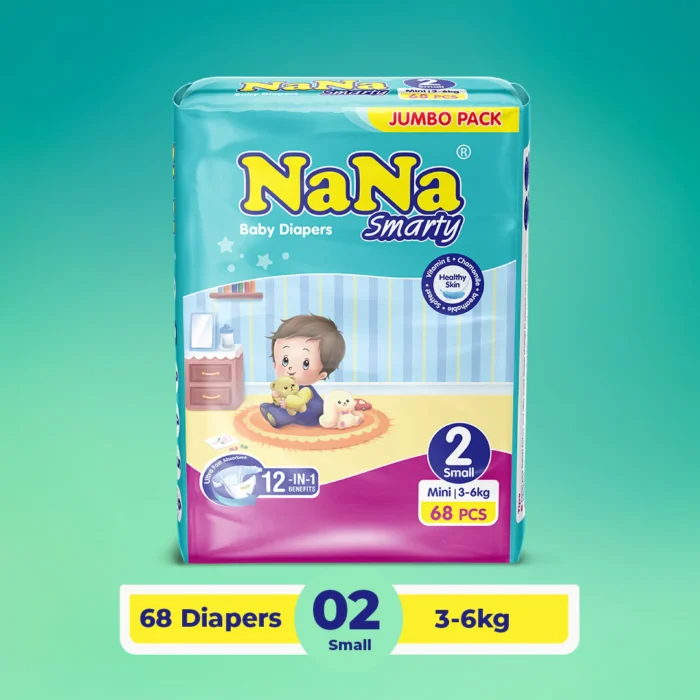 NaNa Smarty Diapers S-2 (Mini) Jumbo Pack 68 Pcs - Image 1