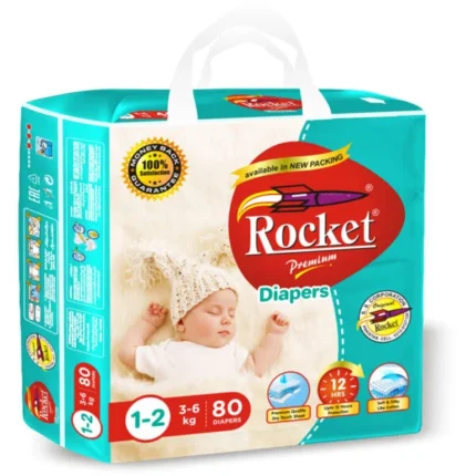 Rocket Baby Diapers Size 1-2, 80 Pcs