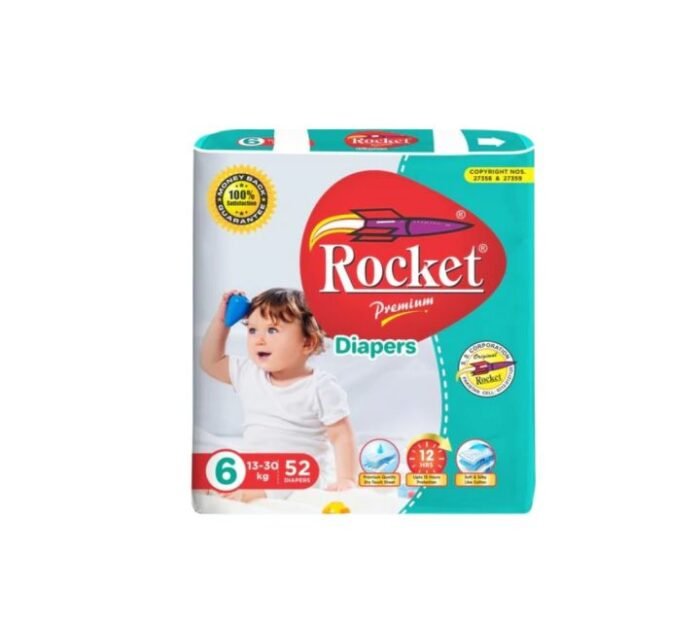 Rocket Baby Diapers Size 6, 52 Pcs - Image 1
